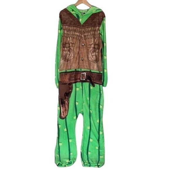 Briefly Stated Large Lookin Sharp Cowboy Union Suit Onsie Jumpsuit Halloween - Picture 1 of 7